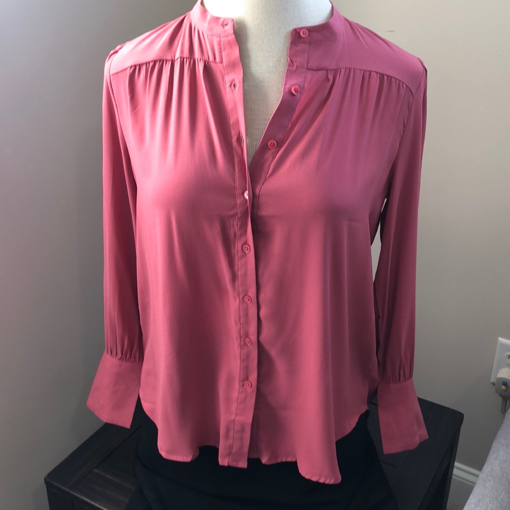 Salmon Buttoned Top